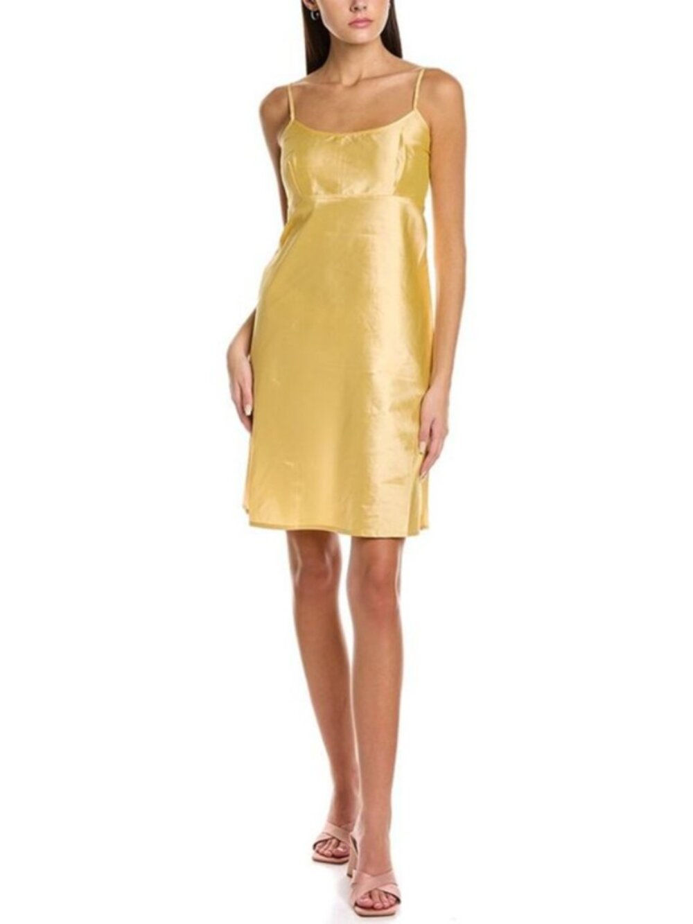 Frances Valentine Slip Dress in Gold XS
